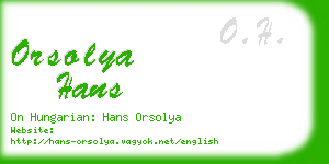 orsolya hans business card